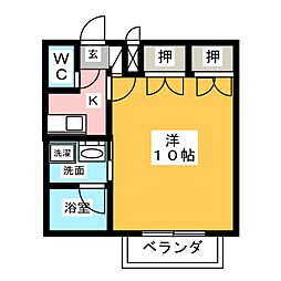 ストーンカントリー 1Kの間取図画像