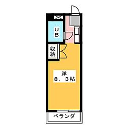 ビラ三秀神明 1Kの間取図画像