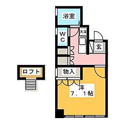 内藤ビル 1Kの間取図画像