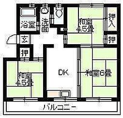 まゆみマンション 3DKの間取図画像