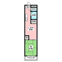 ニューブラウンハイツ  ｜ 愛知県春日井市八幡町（賃貸マンション1LDK・4階・30.78㎡） その2