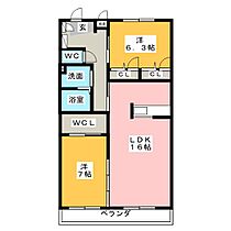 シャーメゾンK  ｜ 愛知県春日井市西高山町３丁目（賃貸マンション2LDK・2階・71.50㎡） その2