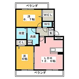 間取図画像 2LDK