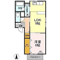 アメニティ春日井 1LDKの間取図画像