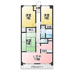 ファンドール 3LDKの間取図画像