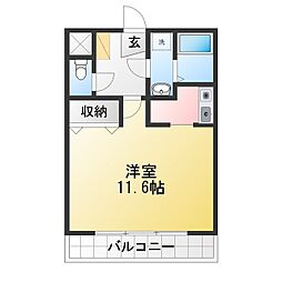 コンド・勝川 ワンルームの間取図画像