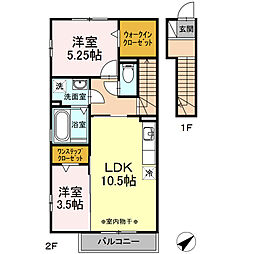 マルシェ 2LDKの間取図画像
