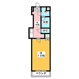 ディベロップハイツ 1Kの間取図画像