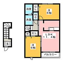 グランツハイム  ｜ 愛知県あま市木田申尾（賃貸アパート2LDK・2階・56.26㎡） その2