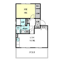 ピースフル愛宕　Ｅ  ｜ 愛知県津島市愛宕町１丁目（賃貸アパート1LDK・1階・42.48㎡） その2