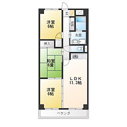ルミエールハクヨウ 3LDKの間取図画像