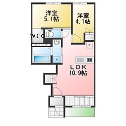 キナリエ 2LDKの間取図画像