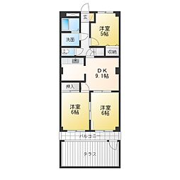 M.エターナル 3DKの間取図画像