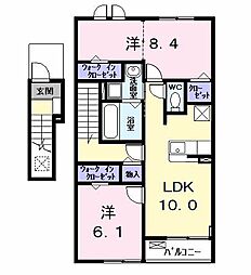 カーサみやびVII 2LDKの間取図画像