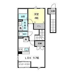 カーサアバカス 1LDKの間取図画像