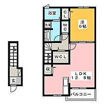 スリーズ  ｜ 愛知県豊川市大崎町野中（賃貸アパート1LDK・2階・51.73㎡） その2