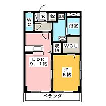 クレール明野  ｜ 愛知県豊川市明野町２丁目（賃貸マンション1LDK・2階・40.50㎡） その2