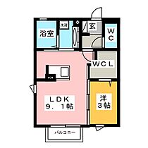 フルール常盤  ｜ 愛知県豊川市牛久保町常盤（賃貸アパート1LDK・1階・32.38㎡） その2