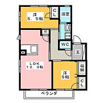 ヴィラージュ桜Ａ  ｜ 愛知県豊川市桜町２丁目（賃貸アパート2LDK・1階・57.81㎡） その2