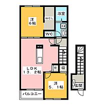 ラスパシオ　Ａ  ｜ 愛知県豊川市西香ノ木町２丁目（賃貸アパート2LDK・2階・58.70㎡） その2