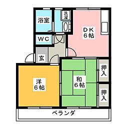 シティオ・フェリズ 2DKの間取図画像