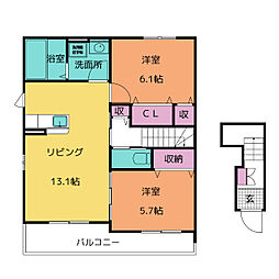 間取図画像 2LDK
