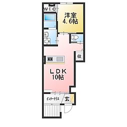 レジデンス牛久保 1LDKの間取図画像
