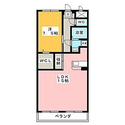 グランシャリオ 1LDKの間取図画像