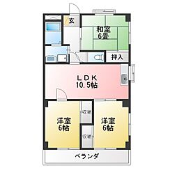 メゾン46 3LDKの間取図画像