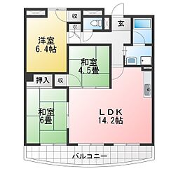 アイビーハイツ 3LDKの間取図画像