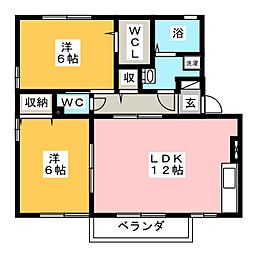 エトワールセブンB 2LDKの間取図画像
