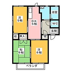 フォーレス諏訪西 3DKの間取図画像