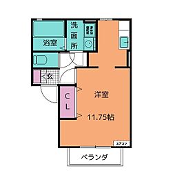 ヴィラ・サンライズ ワンルームの間取図画像