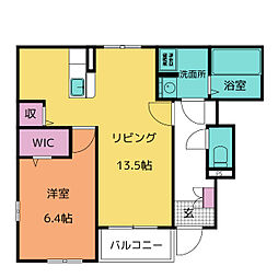ヌーベル・ヴィ1 1LDKの間取図画像