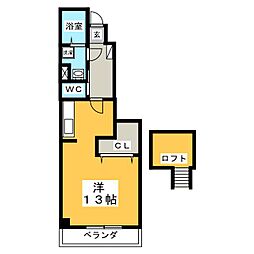 ハイステージグランシャリオ ワンルームの間取図画像