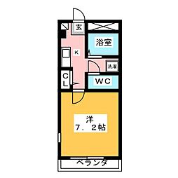 ステアハイツ 1Kの間取図画像