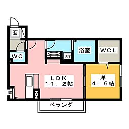 ステラみよし 1LDKの間取図画像