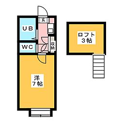 マ・シャンブール 1Kの間取図画像