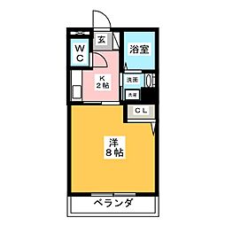 レトアノベア白浜 1Kの間取図画像
