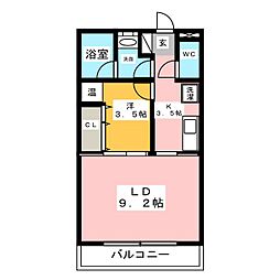 マイ・マイン明 2Kの間取図画像