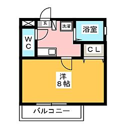 コーポ・サンキ 1Kの間取図画像