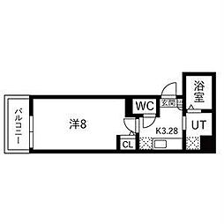 Jack josuiI 1Kの間取図画像
