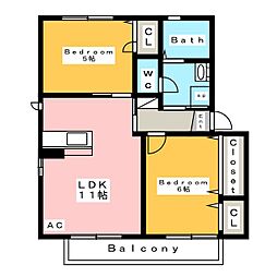 シャーメゾン・SAKURAIB 2LDKの間取図画像