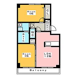 アーバン丸山 2LDKの間取図画像