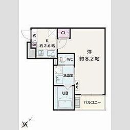Jack mikawaanjohigashiI 1Kの間取図画像
