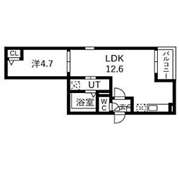 Jack sumiyoshi2 1LDKの間取図画像