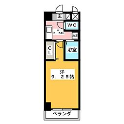 A・City三河安城東町 1Kの間取図画像