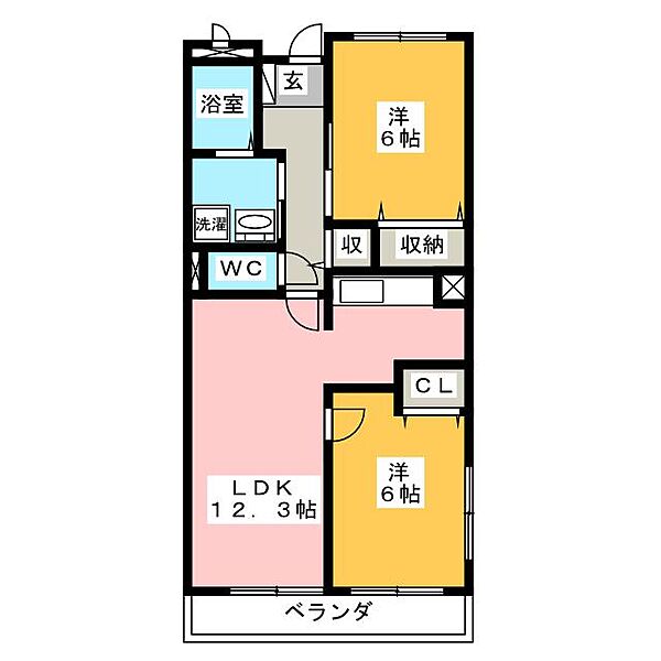 オークフォレスト明和I ｜愛知県丹羽郡扶桑町大字柏森字御字神(賃貸マンション2LDK・1階・55.71㎡)の写真 その2