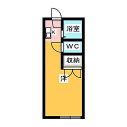 NFGRAN日新 ワンルームの間取図画像