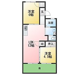 ファミール城東 2LDKの間取図画像